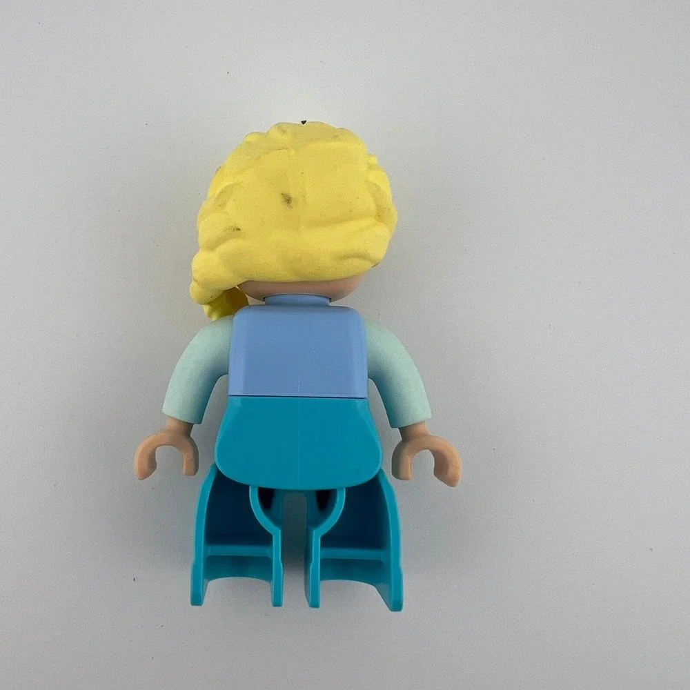 LEGO Large Figure Blonde Hair‎ Blue Outfit Building Toy Figure Elsa Frozen